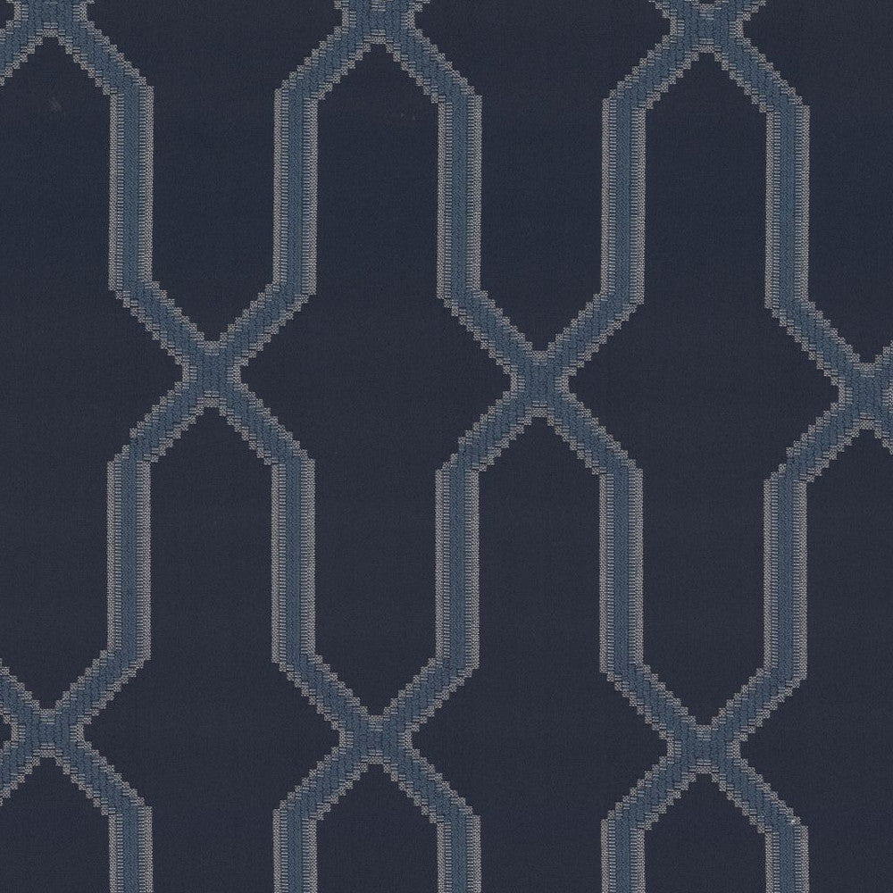 Nolita Trellis Cobalt by RM CoCo Fabric Gemstones II Ice Blue Larimar to Lazuli 74% Recycled Polyester 26 Polyester See Sample 0 Horizontal: 4.53 and Vertical: 9.84 55 - Fabric Carolina -