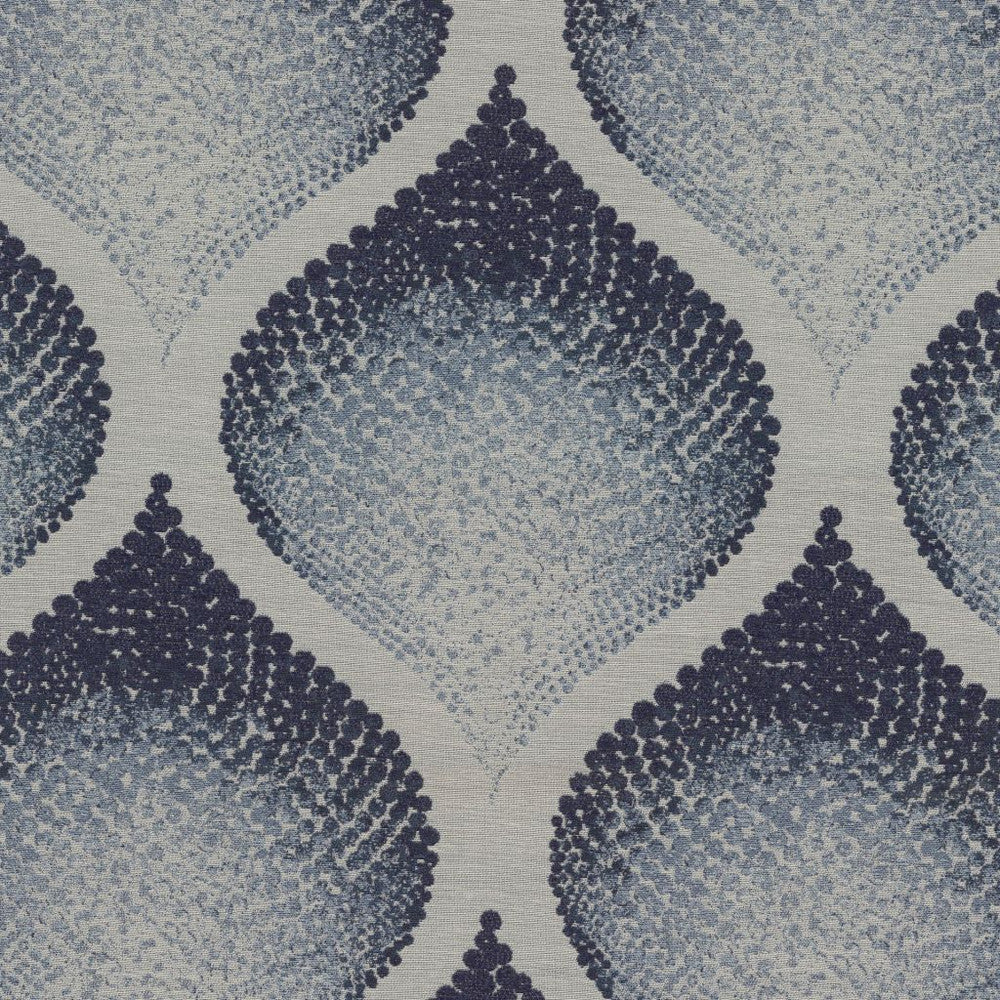 Ogee Stipple Mood Indigo by RM CoCo Fabric Gemstones II Ice Blue Larimar to Lazuli 76% Polyester 24% Spun Viscose See Sample 0 Horizontal: 8.66 and Vertical: 11.02 54 - Fabric Carolina -