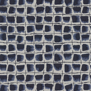 Painterly Check Mood Indigo by RM CoCo Fabric