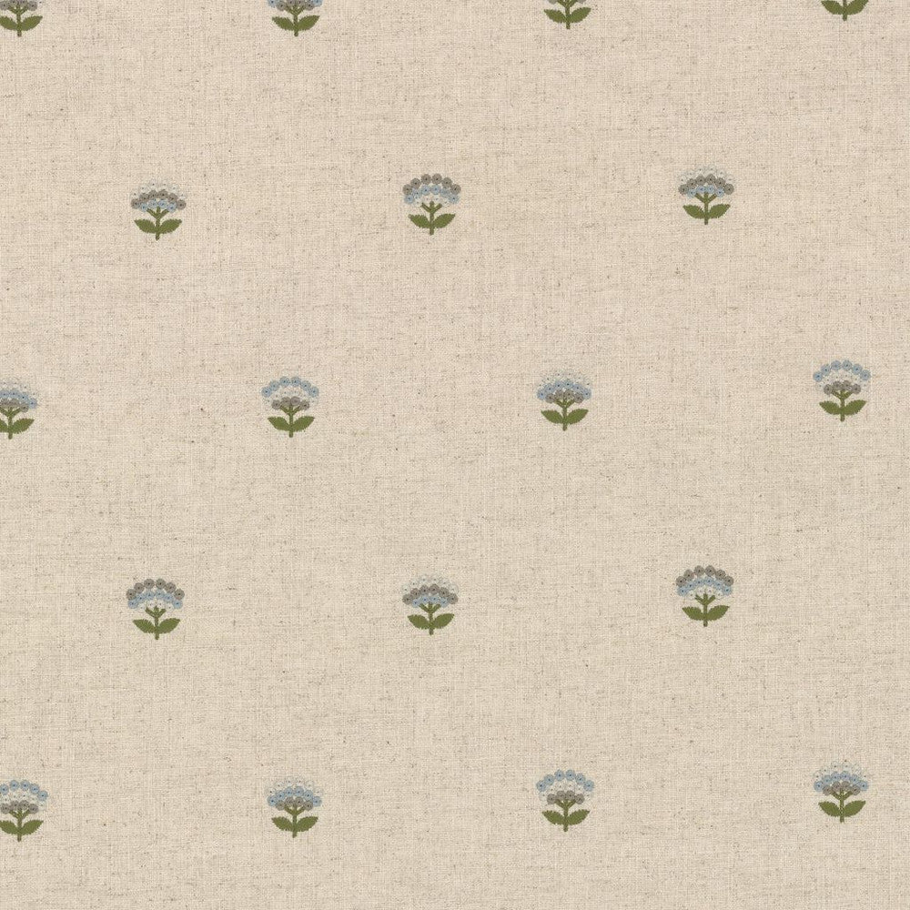 Primrose Garden Cornflower by RM CoCo Fabric Gemstones II Ice Blue Larimar to Lazuli 35% Cotton 27% Spun Polyester 22% Viscose 16% Linen See Sample 0 Horizontal: 10.43 and Vertical: 15.35 55 - Fabric Carolina -