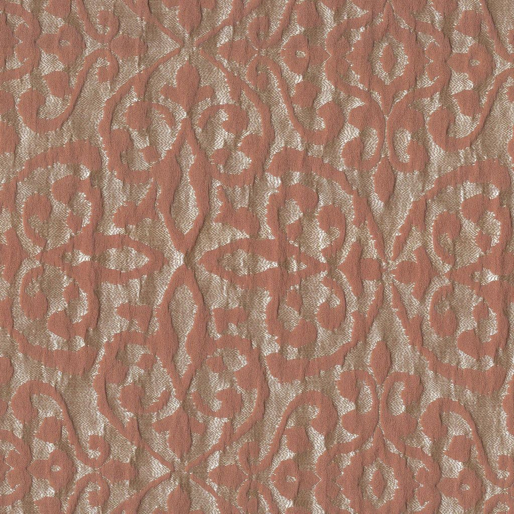 Cipriani Damask Melon by RM CoCo Fabric Gemstones II Imperial Topaz to Tibetan Coral 100% Polyester See Sample 0 Horizontal: 9.06 and Vertical: 9.65 55 - Fabric Carolina -