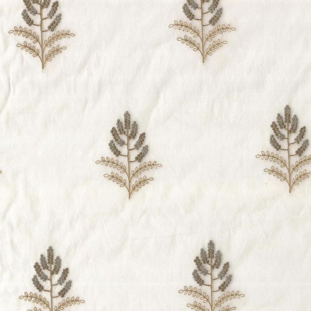 Frond Sheer Ormolu by RM CoCo Fabric Gemstones II Imperial Topaz to Tibetan Coral 54% Cotton 15% Silk 13% Lurex 12% Viscose 6% Spun Polyester See Sample 0 Horizontal: 11.61 and Vertical: 11.75 54 - Fabric Carolina -