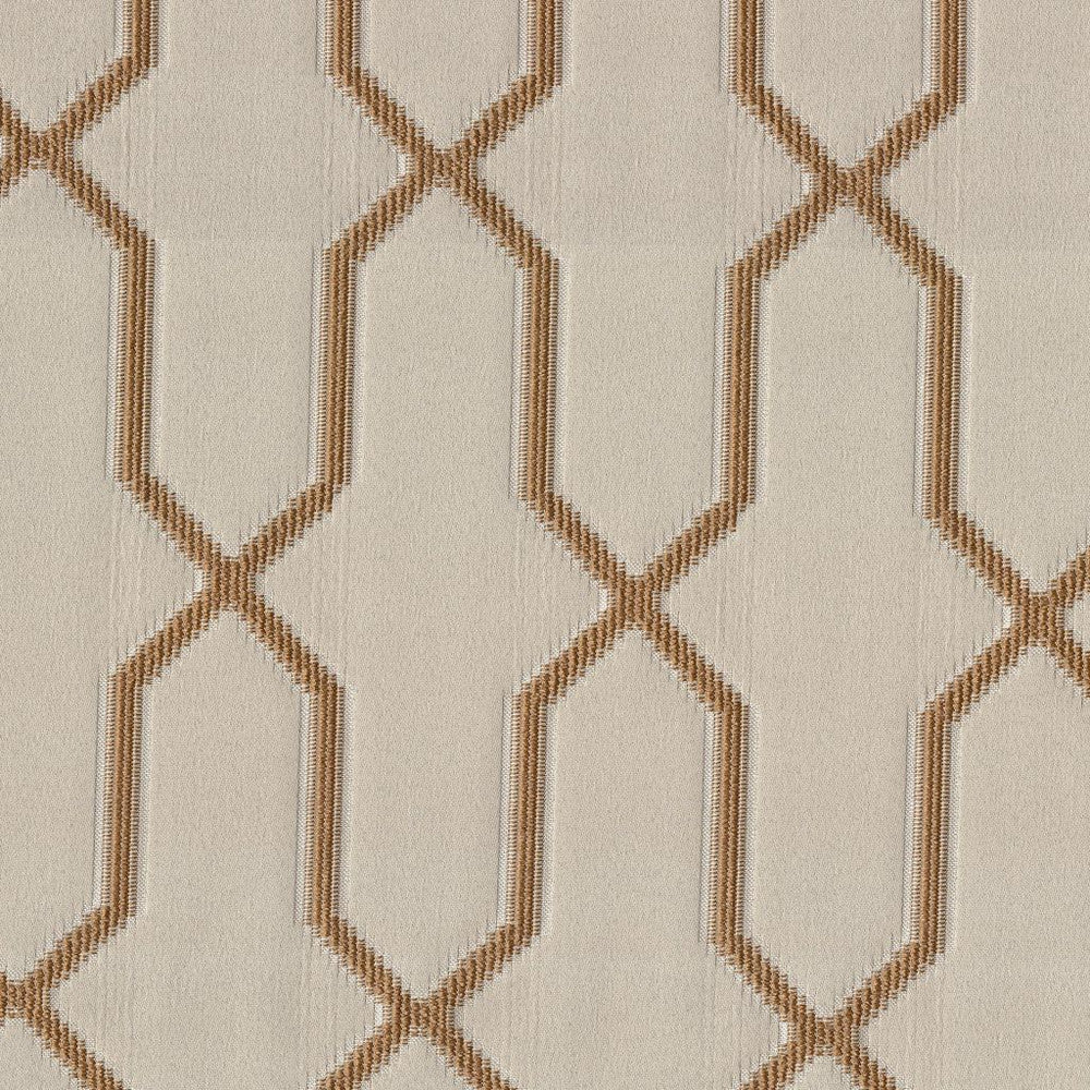 Nolita Trellis Golden Haze by RM CoCo Fabric Gemstones II Imperial Topaz to Tibetan Coral 74% Recycled Polyester 26 Polyester See Sample 0 Horizontal: 4.53 and Vertical: 9.84 55 - Fabric Carolina -