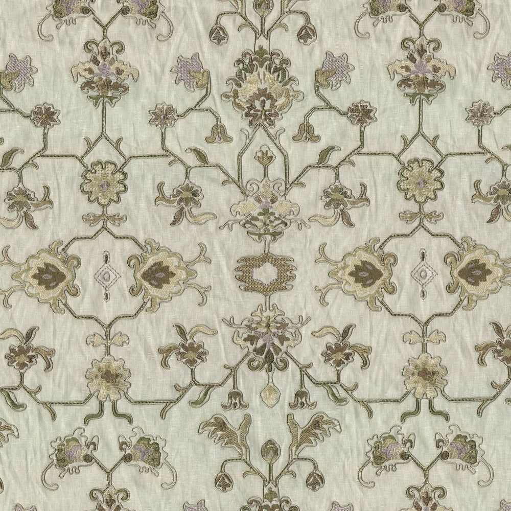 Amaya Sage by RM CoCo Fabric Gemstones II Jade to Emerald 65% Linen 24% Viscose 6% Spun Polyester 5% Cotton See Sample 0 Horizontal: 16.54 and Vertical: 23.03 58 - Fabric Carolina -