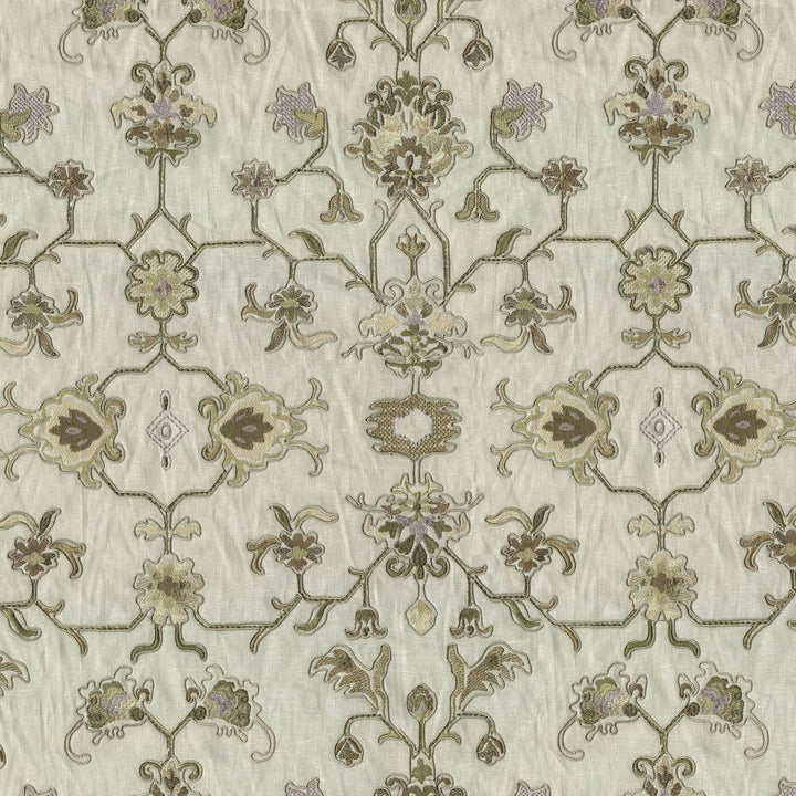 Amaya Sage by RM CoCo Fabric Gemstones II Jade to Emerald 65% Linen 24% Viscose 6% Spun Polyester 5% Cotton See Sample 0 Horizontal: 16.54 and Vertical: 23.03 58 - Fabric Carolina -
