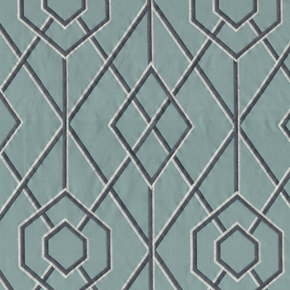 Diamond Fret Jade by RM CoCo Fabric Gemstones II Jade to Emerald 66% Cotton 34% Spun Polyester See Sample 0 Horizontal: 10.63 and Vertical: 15.35 60 - Fabric Carolina -