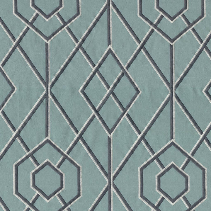 Diamond Fret Jade by RM CoCo Fabric Gemstones II Jade to Emerald 66% Cotton 34% Spun Polyester See Sample 0 Horizontal: 10.63 and Vertical: 15.35 60 - Fabric Carolina -