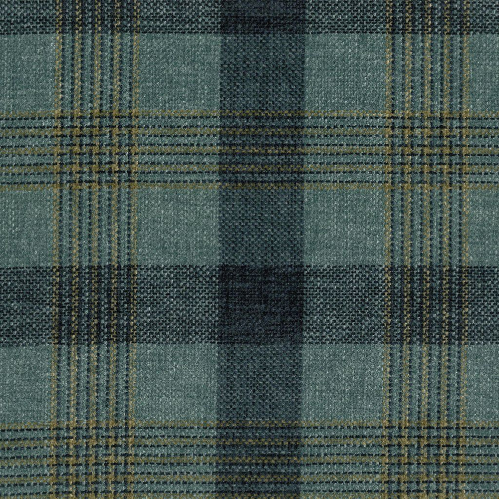 Hartley Check Peacock by RM CoCo Fabric Gemstones II Jade to Emerald 100% Polyester See Sample 0 Horizontal: 6.89 and Vertical: 6.69 54 - Fabric Carolina -