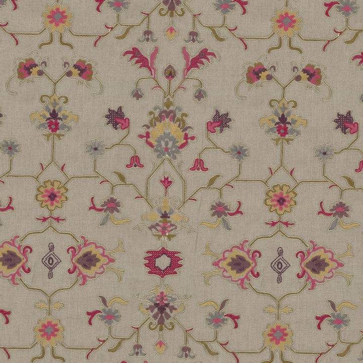 Amaya Raspberry by RM CoCo Fabric Gemstones II Pink Morganite to Amethyst 65% Linen 24% Viscose 6% Spun Polyester 5% Cotton See Sample 0 Horizontal: 16.54 and Vertical: 23.03 58 - Fabric Carolina -