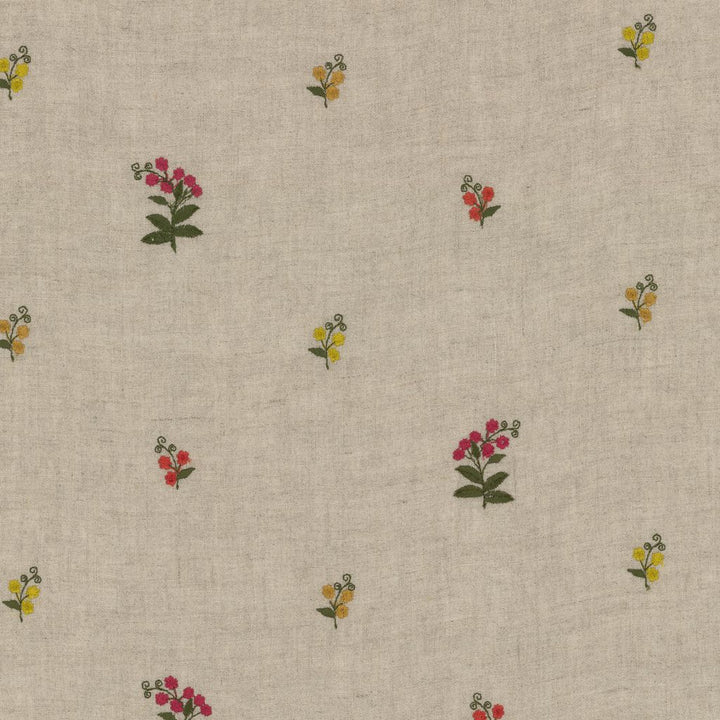 Eliza Hibiscus by RM CoCo Fabric Gemstones II Pink Morganite to Amethyst 87% Linen 8% Viscose 3% Spun Viscose 2% Spun Polyester See Sample 0 Horizontal: 12.4 and Vertical: 10.24 55 - Fabric Carolina -