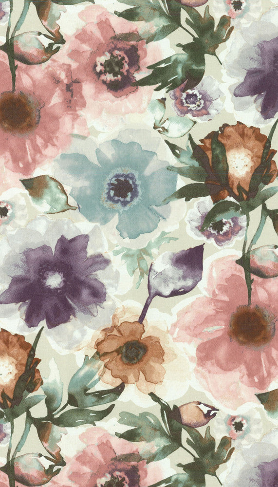 Petal Press Fossil 170050 by Studio NYC Design Fabric - 100%Cotton PERU 42000 Horizontal: 13.5 and Vertical: 25.25 54 - Fabric Carolina -