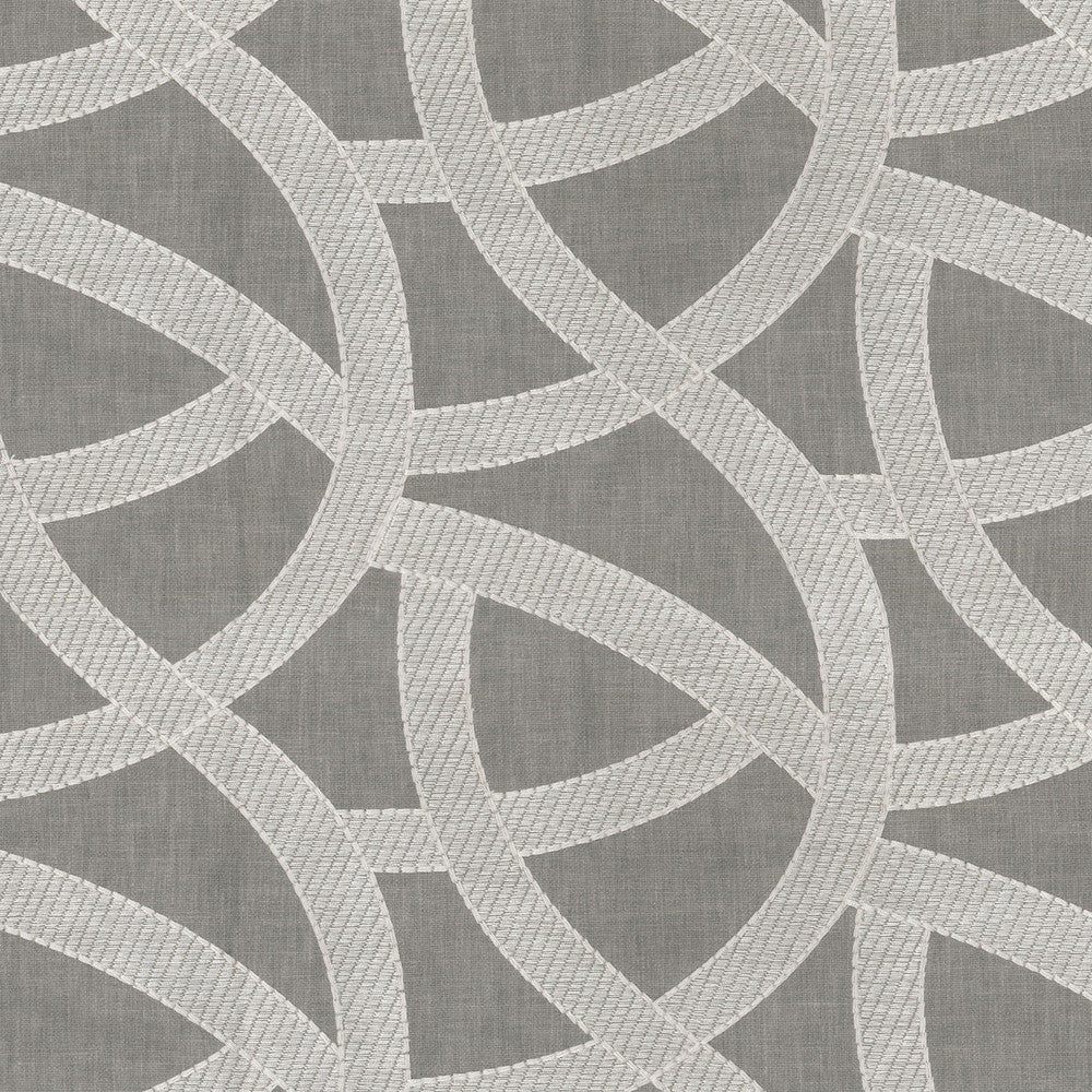 Lunar Emb Smoke 170101 by Studio NYC Design Fabric - 61% COTTON 39% POLYESTER 15000 Horizontal: 9 and Vertical: 13 55" Base 52"Embroidery - Fabric Carolina -