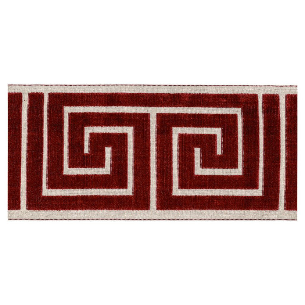 BD133 Border 7" Garnet by RM CoCo Trim Creative Threads V 58% Rayon 31% Polyester 11% Linen See Sample 0 Horizontal: 7 and Vertical: 13.5 7 - Fabric Carolina -