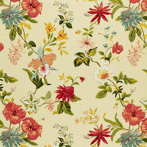 Lanai Floral Yellow 170491 by Schumacher Fabric