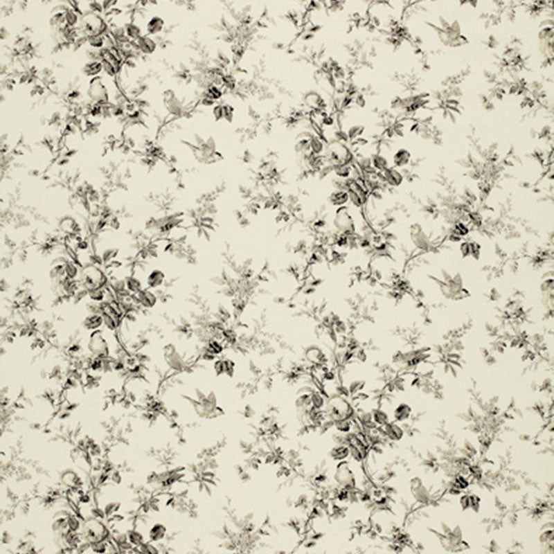 Rosemoor Toile Black 172464 by Schumacher Fabric GARDEN TOUR See Sample FRANCE TO BE DETERMINED </p><p>Repeat: Horizontal: 28 1/2" (72CM) and Vertical: 15" (38CM) 58" WIDE (147CM) - Fabric Carolina -