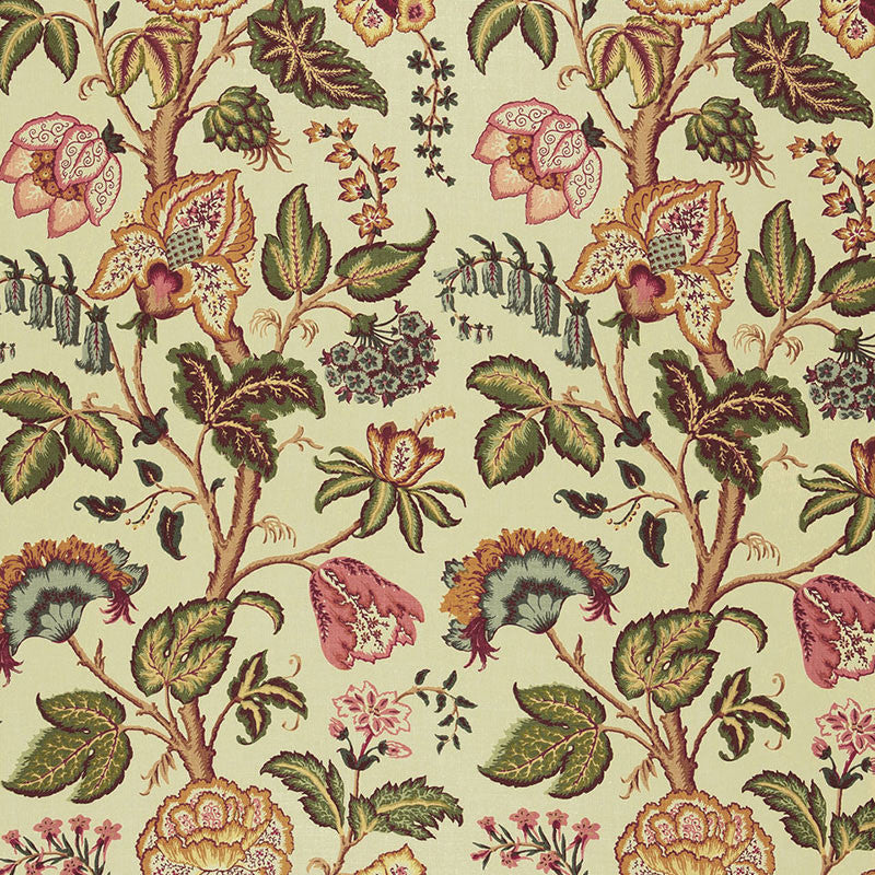 Tree Of Life Rose On Yellow 172613 by Schumacher Fabric ARCHIVE / LINEN PRINTS See Sample THAILAND TO BE DETERMINED </p><p>Repeat: Horizontal: 25 3/4" (65CM) and Vertical: 49" (124CM) 54" WIDE (137CM) - Fabric Carolina -