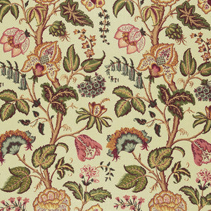 Tree Of Life Rose On Yellow 172613 by Schumacher Fabric