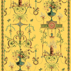 Terracina Arabesque Jonquil 172631 by Schumacher Fabric