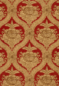 Haddon Hall Damask Venetian Red 172781 by Schumacher Fabric