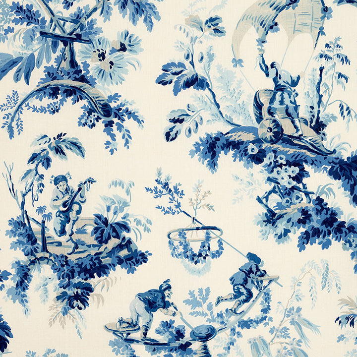 Plaisirs De La Chine Porcelain 172852 by Schumacher Fabric SCHUMACHER CLASSICS See Sample THAILAND - </p><p>Repeat: Horizontal: 49" (124CM) and Vertical: 62" (157CM) 54" WIDE (137CM) - Fabric Carolina -