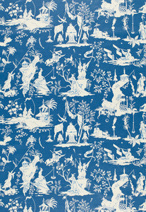 Starry Night China Blue 172922 by Schumacher Fabric