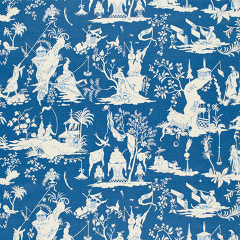 Starry Night China Blue 172922 by Schumacher Designer Fabric SCHUMACHER PRINTS See Sample FRANCE NOT APPLICABLE </p><p>Repeat: Horizontal: 34" (86CM) and Vertical: 20" (51CM) 68 1/2" WIDE (174CM) - Swanky Fabrics -
