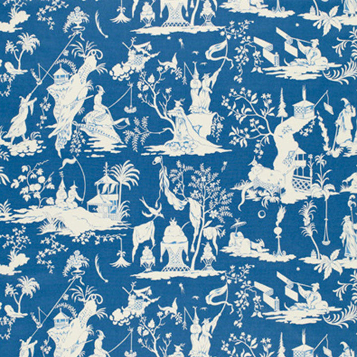Starry Night China Blue 172922 by Schumacher Designer Fabric SCHUMACHER PRINTS See Sample FRANCE NOT APPLICABLE </p><p>Repeat: Horizontal: 34" (86CM) and Vertical: 20" (51CM) 68 1/2" WIDE (174CM) - Swanky Fabrics -