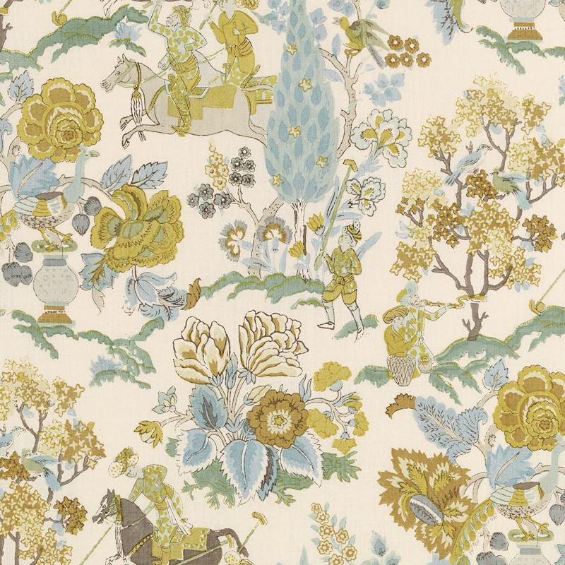 Persian Lancers Citron 173013 by Schumacher Fabric Schumacher-Classics 100% Linen - Horizontal: 12.5 and Vertical: 30 49 - Fabric Carolina -