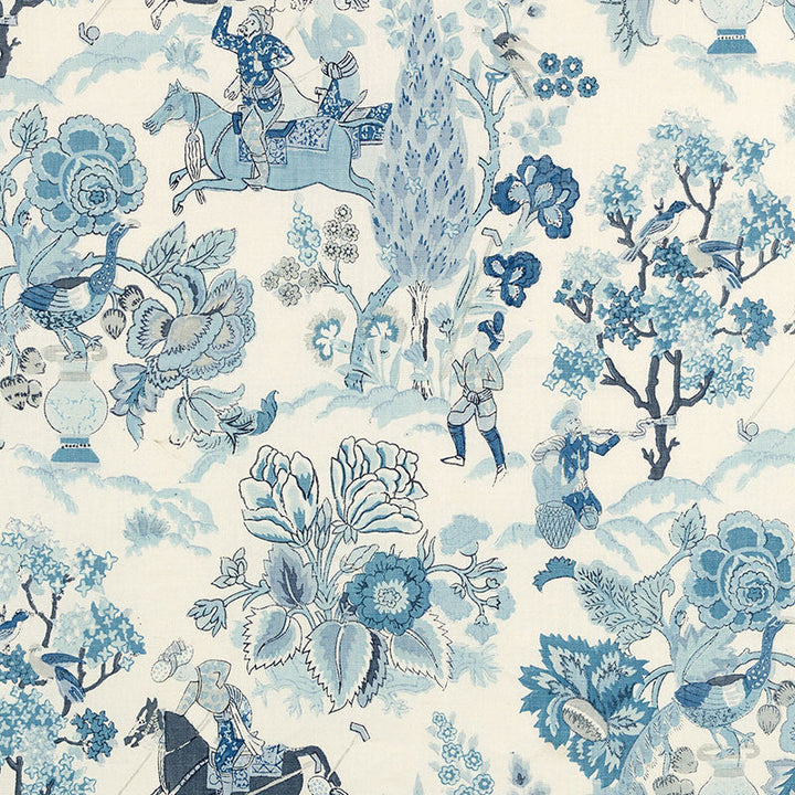 Persian Lancers Porcelain 173014 by Schumacher Fabric Schumacher Fabric Persian Lancers Porcelain 173014Fabric LINEN 100% THAILAND </p><p>Repeat: H: HORZ. 12 1/2" (32CM) , V: VERT. 30" (76CM) 49 - Fabric Carolina -