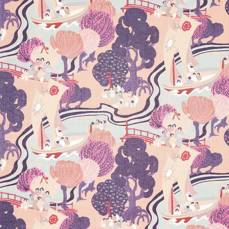 Pearl River Blush 173062 by Schumacher Fabric Schumacher Fabric Pearl River Blush 173062Fabric LINEN 100% THAILAND </p><p>Repeat: H: HORZ. 26 1/4" (67CM) , V: VERT. 26 1/4" (67CM) 53 - Fabric Carolina -