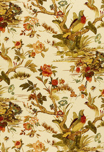 Le Faisan Chinoiserie Spice 173082 by Schumacher Fabric