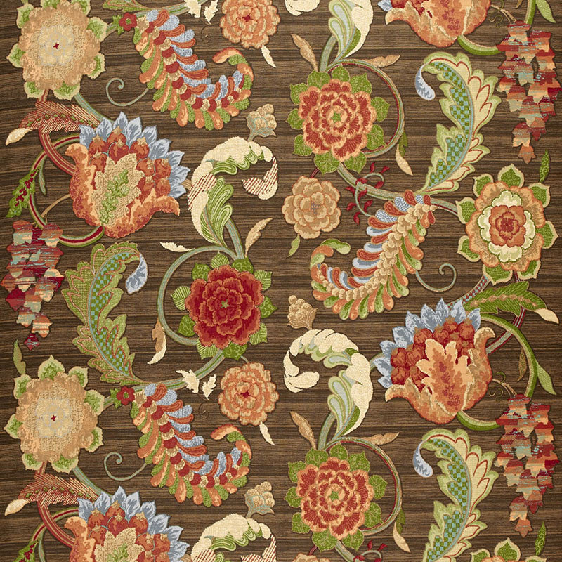 Aragon Panel Espresso 173090 by Schumacher Fabric SCHU PRINTS F05 See Sample BELGIUM NOT APPLICABLE </p><p>Repeat: Horizontal: 54" (137CM) and Vertical: 35 1/2" (90CM) 54" WIDE (137CM) - Fabric Carolina -