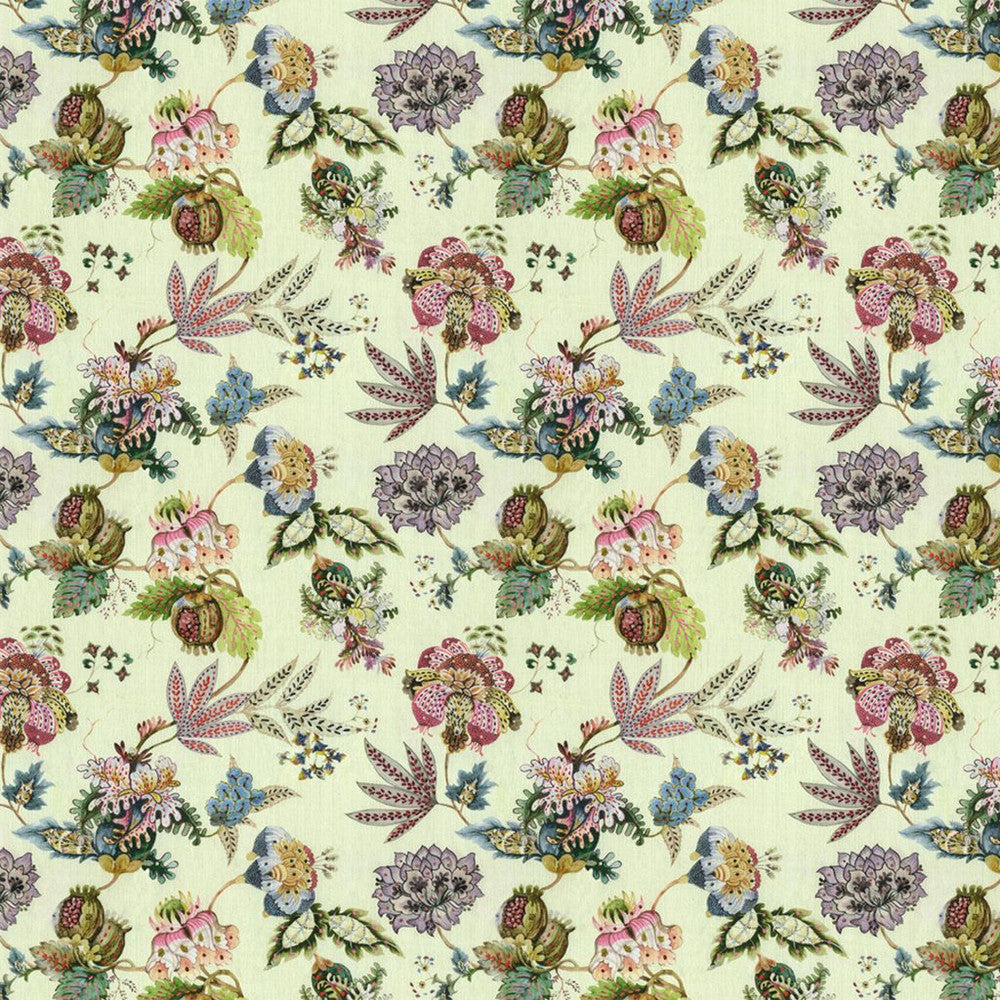 Berkshire Meadow Hyacinth by RM CoCo Fabric Painter's Palette Cadmium Orange to Purple Lake 62% Viscose 14% Linen 24% Cotton See Sample 0 Horizontal: 16.54 and Vertical: 15.75 57.08 - Fabric Carolina -