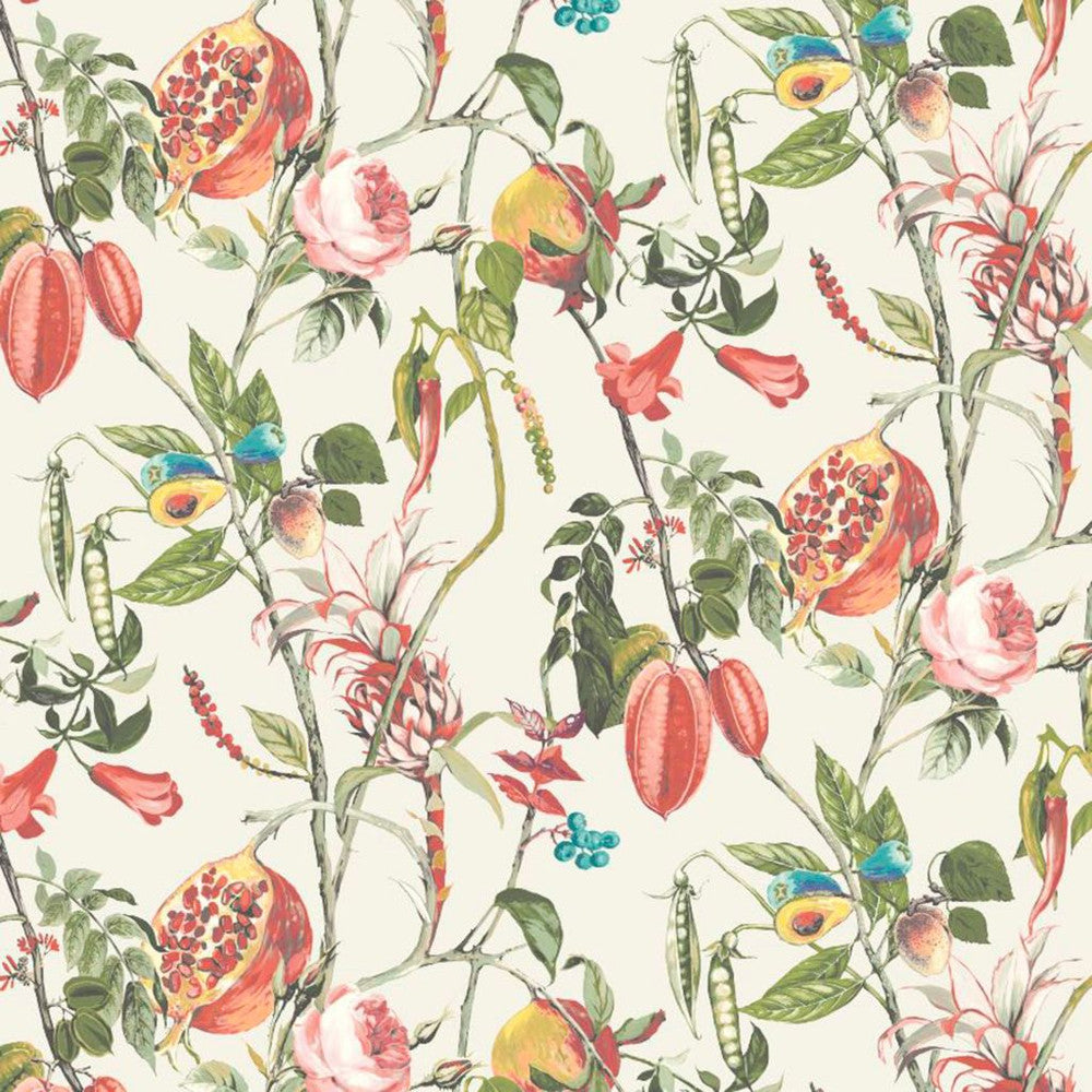 Bountiful Garden Sherbet by RM CoCo Fabric Painter's Palette Cadmium Orange to Purple Lake 55% Linen 45% Viscose See Sample 0 Horizontal: 27 and Vertical: 35.98 55.12 - Fabric Carolina -
