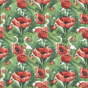 Flanders Garden Poppy by RM CoCo Fabric