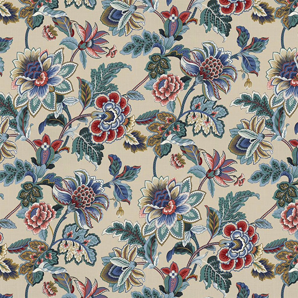 Highclare Garden Tidewater by RM CoCo Fabric Painter's Palette Cadmium Orange to Purple Lake 55% Linen 45% Cotton See Sample 50000 Horizontal: 13.5 and Vertical: 27 54 - Fabric Carolina -