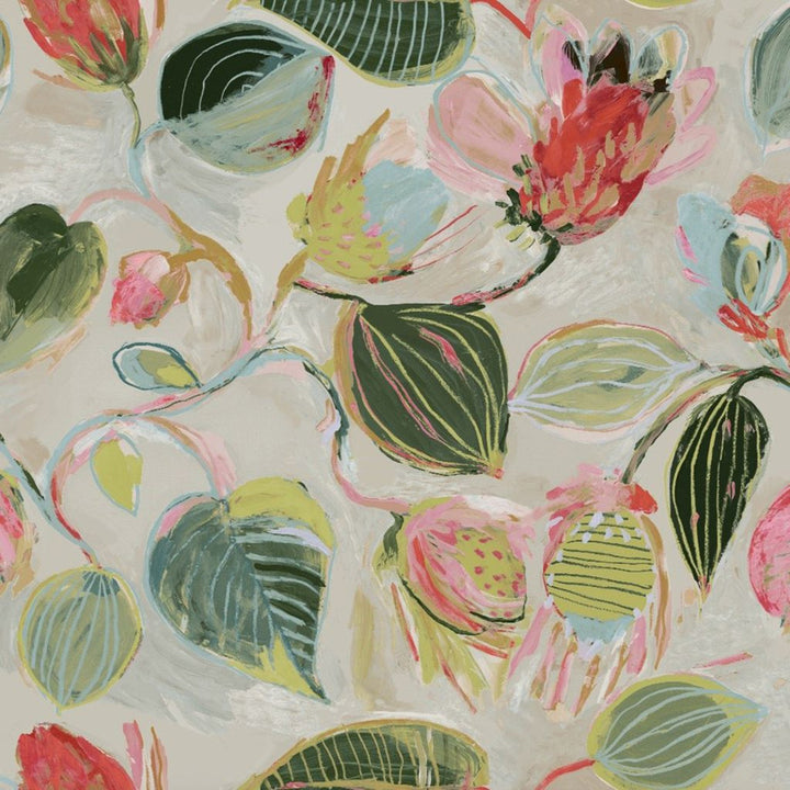 Impressionist Garden Blossom by RM CoCo Fabric Painter's Palette Cadmium Orange to Purple Lake 55% Linen 45% Viscose See Sample 0 Horizontal: 27 and Vertical: 25.2 55.12 - Fabric Carolina -