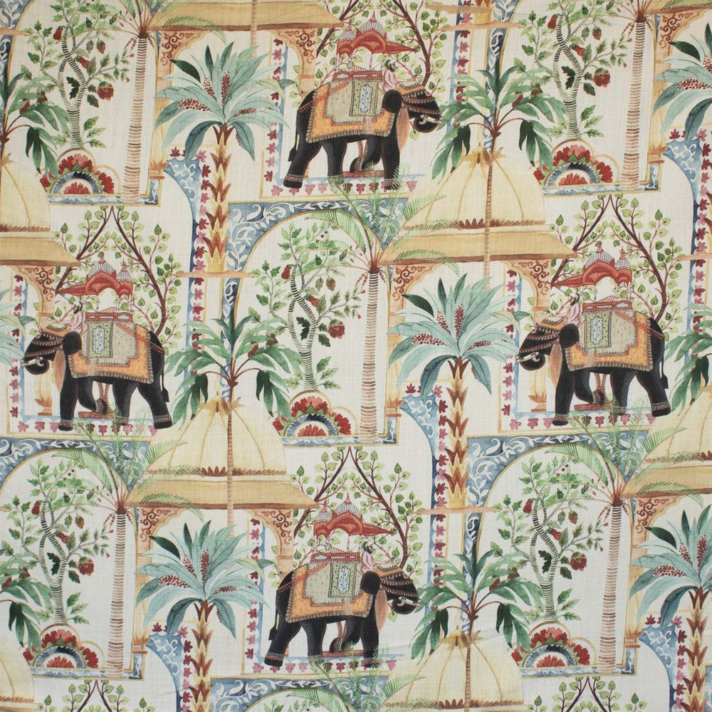 Jaipur Garden Chutney by RM CoCo Fabric Painter's Palette Cadmium Orange to Purple Lake 100% Cotton See Sample 0 Horizontal: 27 and Vertical: 26.75 54 - Fabric Carolina -