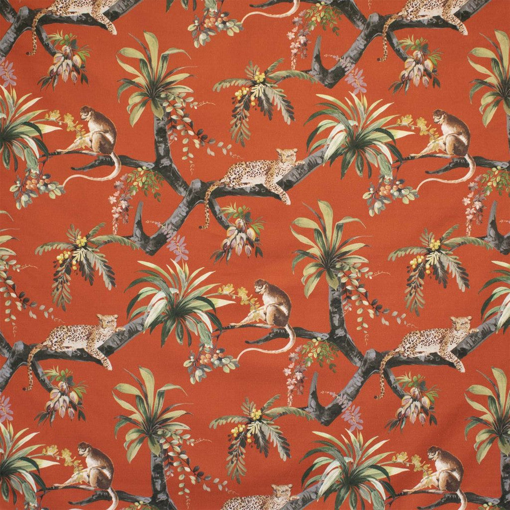 Lazy Leopard Lacquer Red by RM CoCo Fabric Painter's Palette Cadmium Orange to Purple Lake 100% Cotton See Sample 0 Horizontal: 26.75 and Vertical: 25.5 54 - Fabric Carolina -