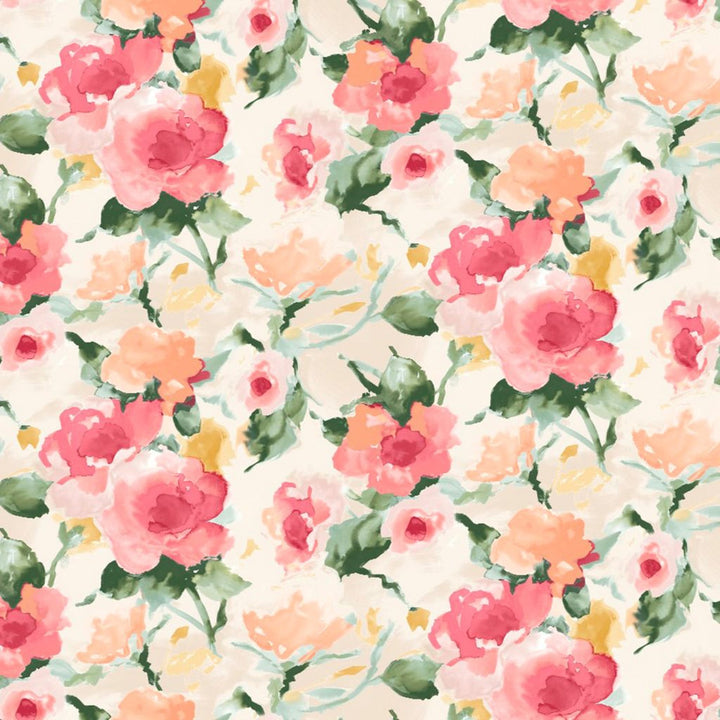 Misty Garden Sorbet by RM CoCo Fabric Painter's Palette Cadmium Orange to Purple Lake 55% Linen 45% Viscose See Sample 0 Horizontal: 27 and Vertical: 25.2 55.12 - Fabric Carolina -