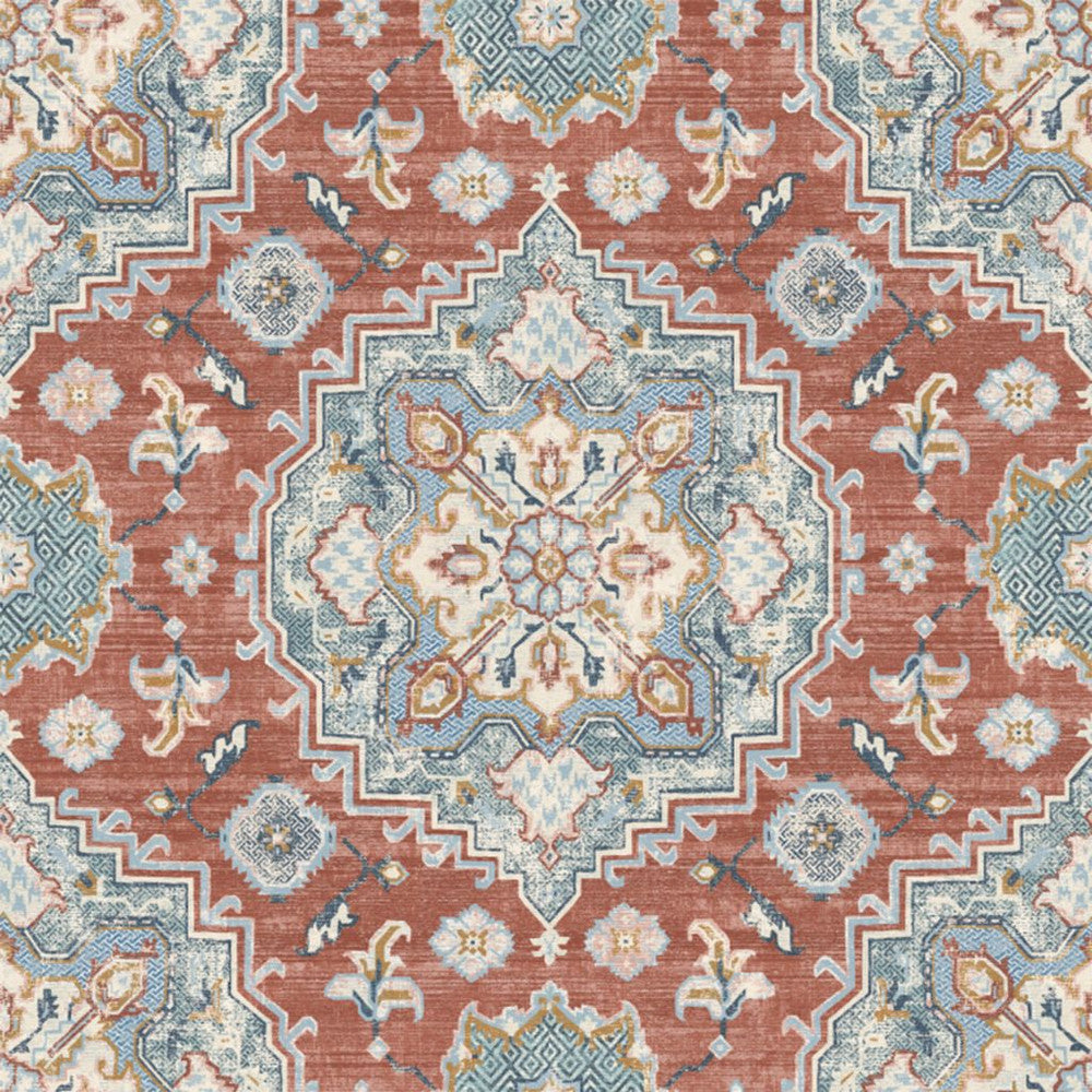 Santa Fe Rosetta by RM CoCo Fabric Painter's Palette Cadmium Orange to Purple Lake 75% Cotton 25% Linen See Sample 17000 Horizontal: 27 and Vertical: 24.75 56.25 - Fabric Carolina -