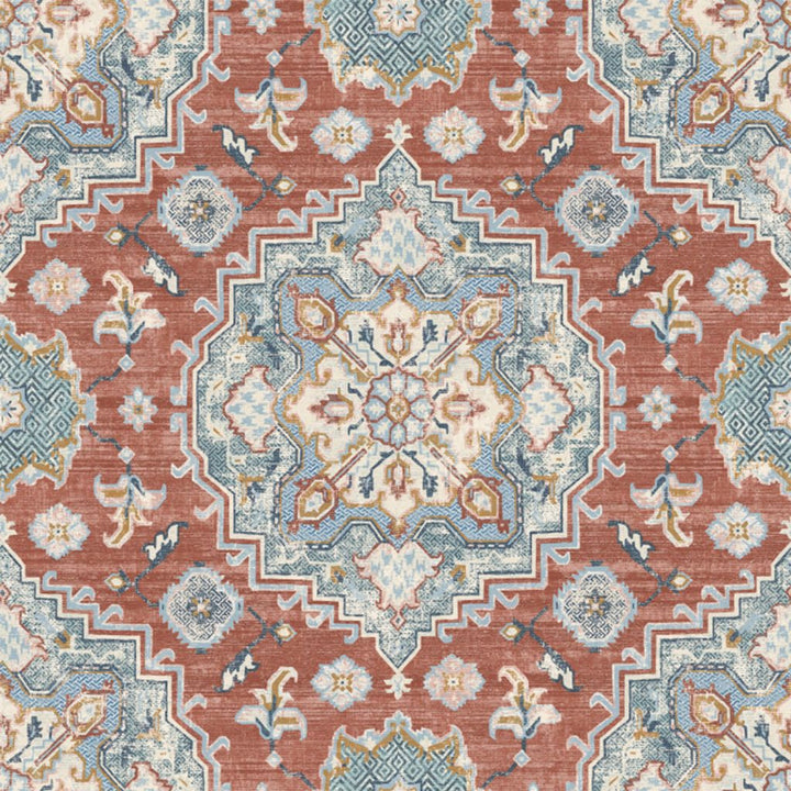 Santa Fe Rosetta by RM CoCo Fabric Painter's Palette Cadmium Orange to Purple Lake 75% Cotton 25% Linen See Sample 17000 Horizontal: 27 and Vertical: 24.75 56.25 - Fabric Carolina -