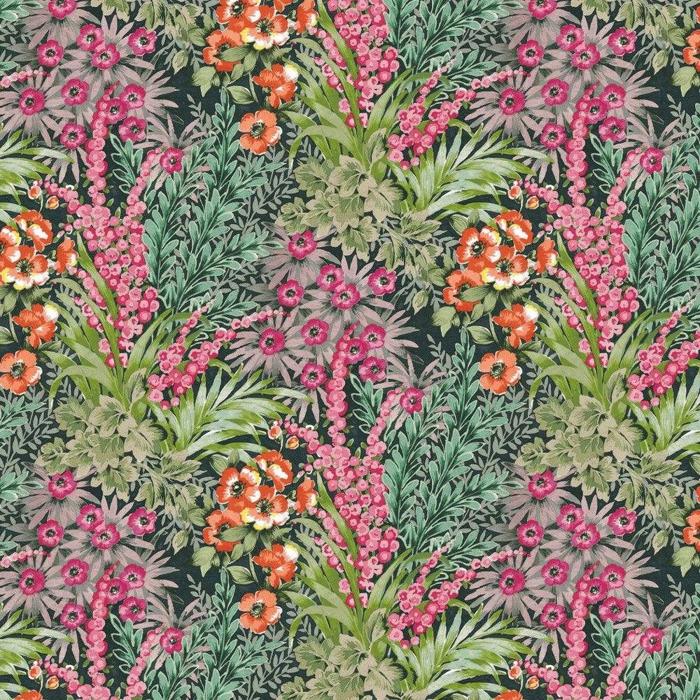 Bloomsbury Garden Night Blooming by RM CoCo Fabric Painter's Palette Cadmium Orange to Purple Lake 100% Cotton See Sample 30000 Horizontal: 27 and Vertical: 27 54 - Fabric Carolina -