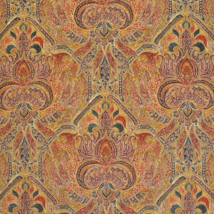 Sandahar Paisley Cinnabar by RM CoCo Fabric Painter's Palette Cadmium Orange to Purple Lake 100% Polyester See Sample 51000 Horizontal: 13.5 and Vertical: 27 54 - Fabric Carolina -