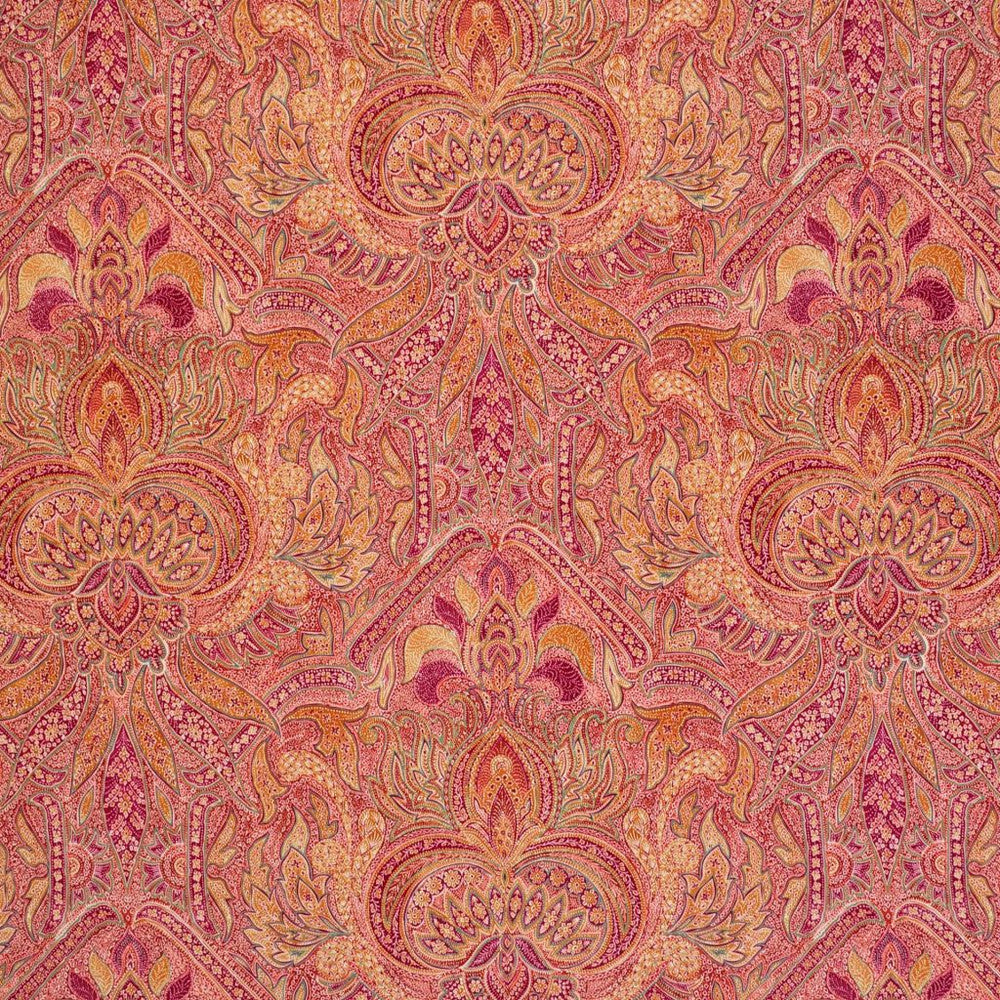 Sandahar Paisley Paprika by RM CoCo Fabric Painter's Palette Cadmium Orange to Purple Lake 100% Polyester See Sample 51000 Horizontal: 13.5 and Vertical: 27 54 - Fabric Carolina -