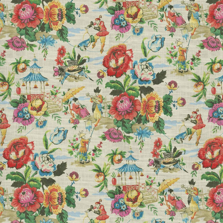 Imperial Garden Technicolor by RM CoCo Fabric Painter's Palette Cadmium Orange to Purple Lake 75% Cotton 25% Linen See Sample 27000 Horizontal: 13.5 and Vertical: 25.25 54 - Fabric Carolina -