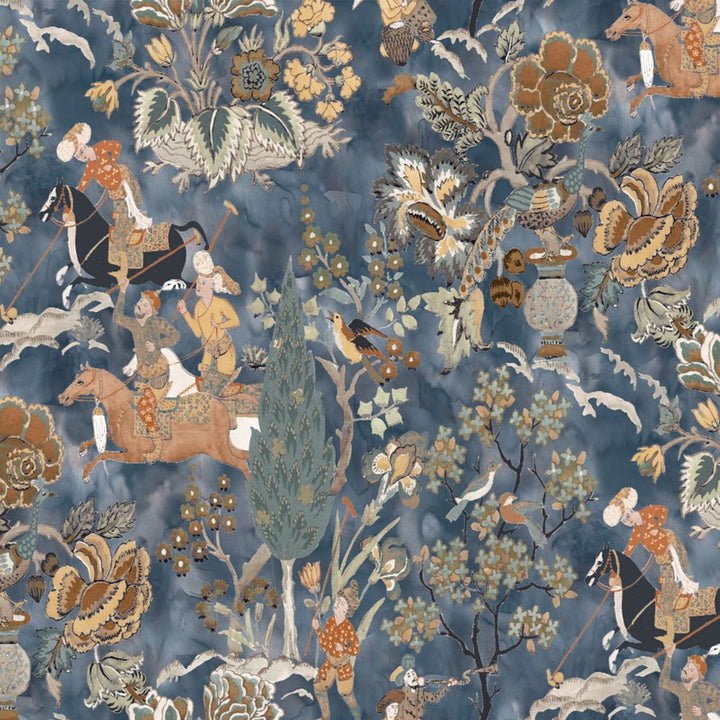 Ottoman Adventures Stardust by RM CoCo Fabric Painter's Palette Cerulean Blue to Viridian Green 55% Linen 45% Viscose See Sample 0 Horizontal: 27 and Vertical: 35.8 55.12 - Fabric Carolina -