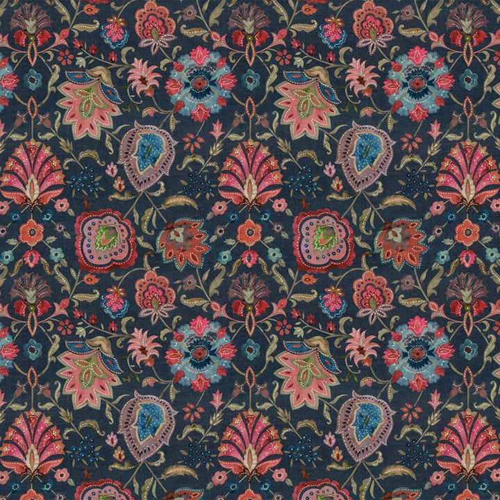 Palampur Britannia by RM CoCo Fabric Painter's Palette Cerulean Blue to Viridian Green 62% Viscose 14% Linen 24% Cotton See Sample 0 Horizontal: 16.93 and Vertical: 21.26 57.87 - Fabric Carolina -