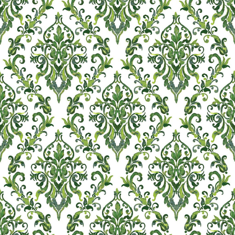 San Marco Damask Emerald by RM CoCo Fabric Painter's Palette Cerulean Blue to Viridian Green See Sample 0 Horizontal: 27 and Vertical: 27 0 - Fabric Carolina -