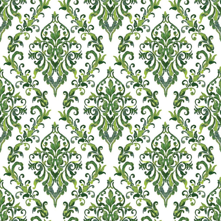 San Marco Damask Emerald by RM CoCo Fabric Painter's Palette Cerulean Blue to Viridian Green See Sample 0 Horizontal: 27 and Vertical: 27 0 - Fabric Carolina -
